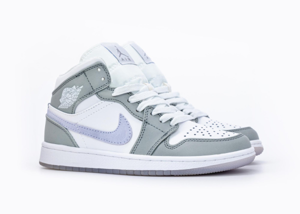 Кроссовки Nike Wmns Air Jordan 1 Mid "Wolf Grey Aluminum" (5525-15) [АС]