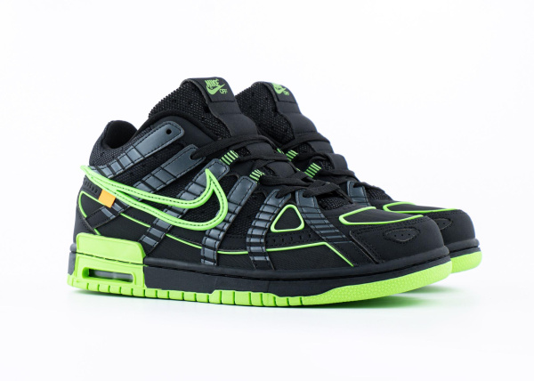 Кроссовки Off-White x Nike Air Rubber Dunk Green Strike (504-3) [ВС]