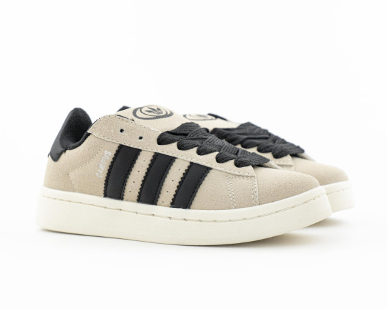 Детские кроссовки Adidas Originals Campus 80s "Beige/Black" (С556-16)