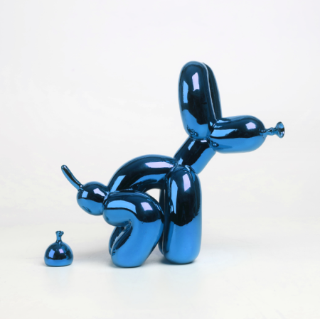 Статуэтка интерьерная Balloon Dog сидячий (Гальванический синий)