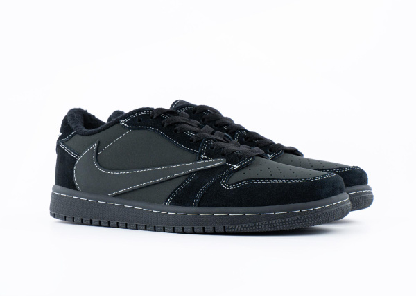 Кроссовки Travis Scott x Air Jordan 1 Low OG SP "Black Phantom" (5029-12) [АС]