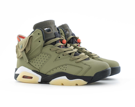 Кроссовки Air Jordan Travis Scott X Air Jordan 6 Retro "Olive" (5023-1) [ВА]