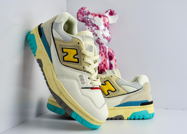 Кроссовки New Balance 550 "Cream Blue Yellow" (6228-11) [СС]