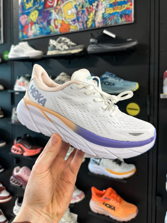 Кроссовки HOKA Clifton 8 "White/Lilac/Pink" (W701-10)