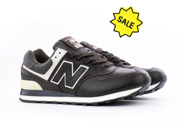 Кроссовки New Balance 574 "Brown/White" (845-12) [СС]