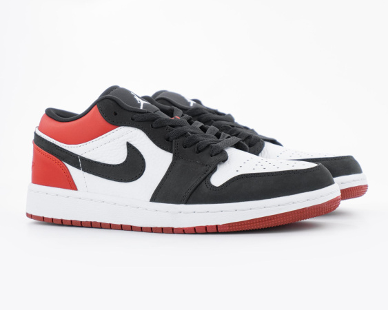 Кроссовки Nike Air Jordan 1 Low "Black Toe" (9627-4) [СС]