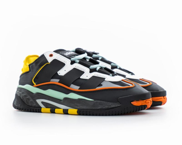 Кроссовки Adidas Niteball "Core Black/Core Black/Hazy Green" (625-21) [АА]