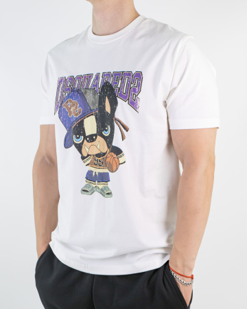 Футболка Dsquared2 с принтом (2134) (M, Белый)