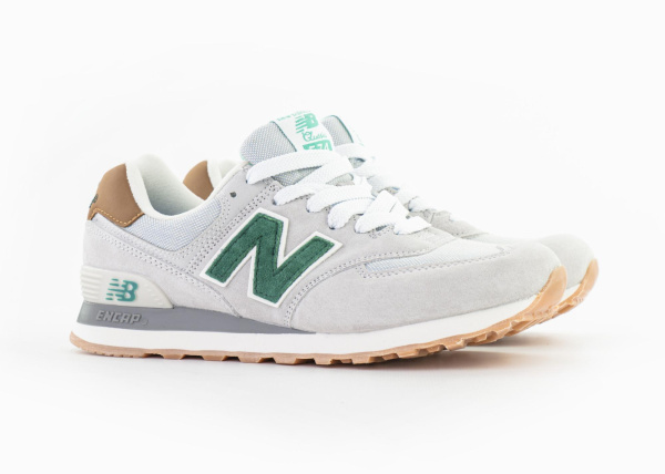 Кроссовки New Balance 574 "White Green Gum" (503-44) [АС]