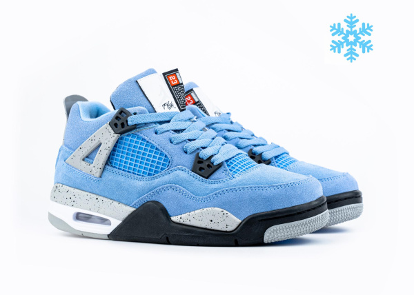 Кроссовки Nike Air Jordan 4 Retro "University Blue" с мехом (526-10) [АС]