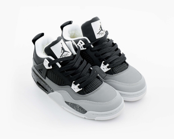 Кроссовки Nike Air Jordan 4 Retro "Fear GS" зимние (526-12)