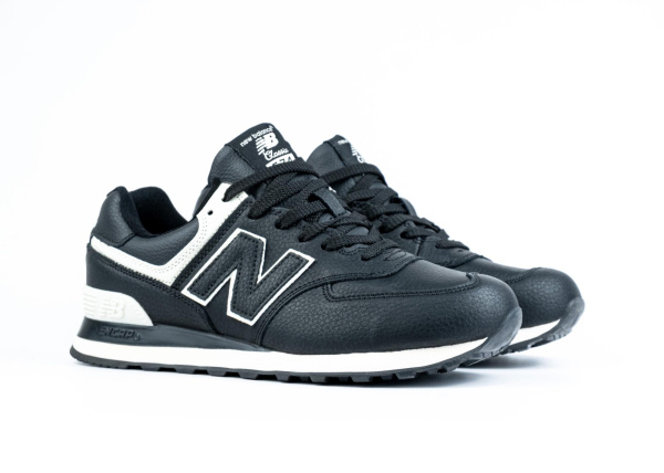 Кроссовки New Balance 574 "Black/White" (845-1) [АА]