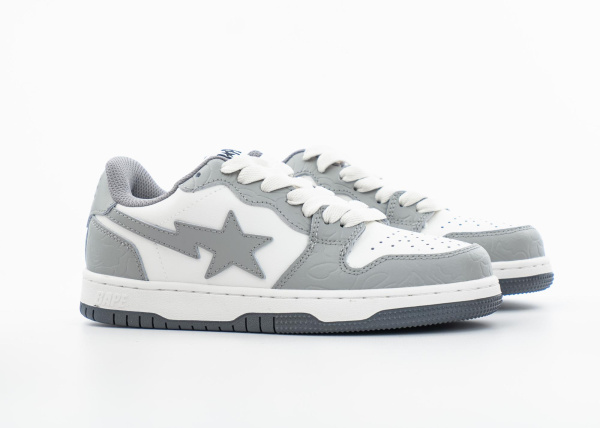 Кроссовки A Bathing Ape Bape Court Sta "Light Grey Cream" (5800-8) [СС]