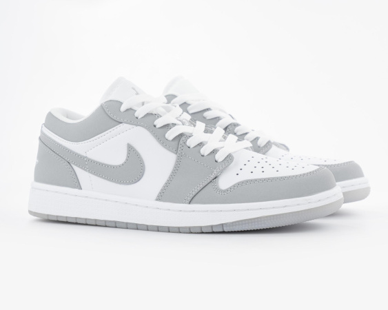 Кроссовки Nike Air Jordan 1 low "Wolf Grey" (М5526-44) [АА]