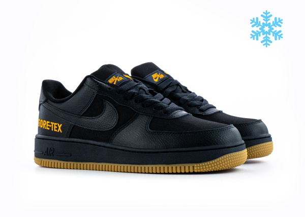 Кроссовки Nike Air Force 1 Gore-Tex "Black" с мехом (504-2) [СС]