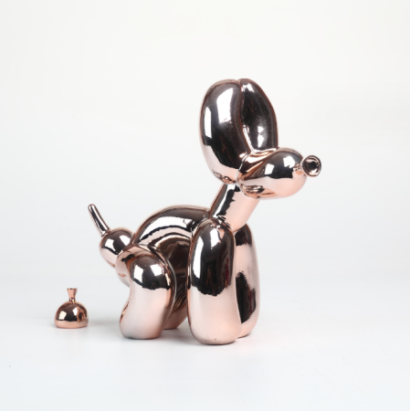 Статуэтка интерьерная Balloon Dog сидячий (Гальванический розовый)