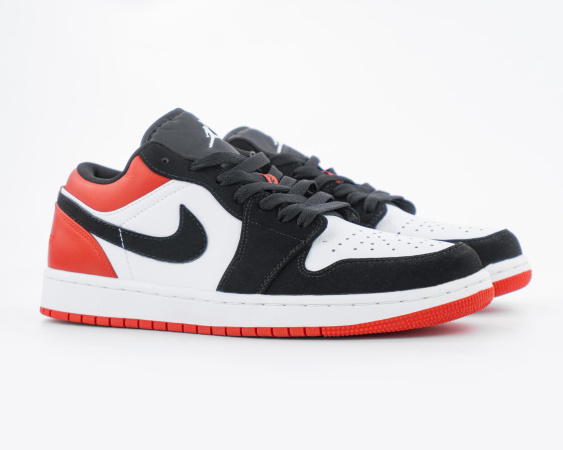 Кроссовки Nike Air Jordan 1 Low "Black Toe" (5526-3) [СС]