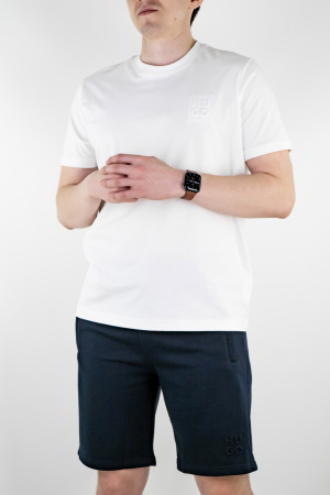 Костюм футболка + шорты Hugo (7002269/7045007) (XXL, Белый/Темно-синий)