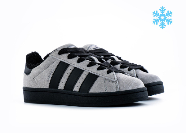 Кроссовки Adidas originals Campus 00s "White Core Black" с мехом (524-3) [СС]