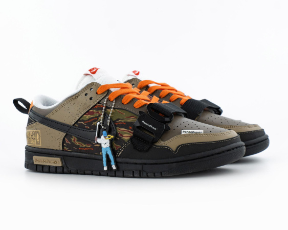 Кроссовки PandaPrank x Dunk Low Custom "Travel Adventure" (100-6)