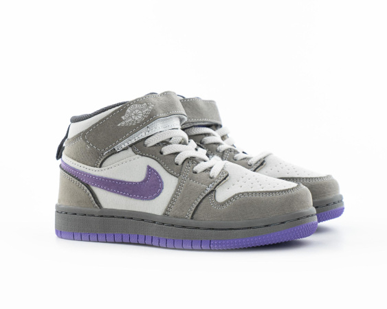 Детские кроссовки Nike Air Jordan 1 High "Purple Pigeon" (С615-10)