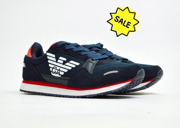 Кроссовки Armani син/красн (790016) [СС]