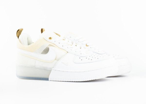 Кроссовки Nike Air Force 1 Low React "White/Light Grey/Beige" (W5901-6) [АС]