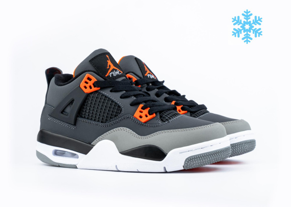 Кроссовки Nike Air Jordan 4 Retro"Infrared" зимние (526-3) [АА]