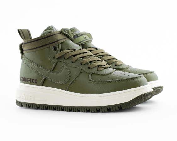 Кроссовки Nike Air Force 1 GTX Boot "Medium Olive" зимние (512-4) [ВС]