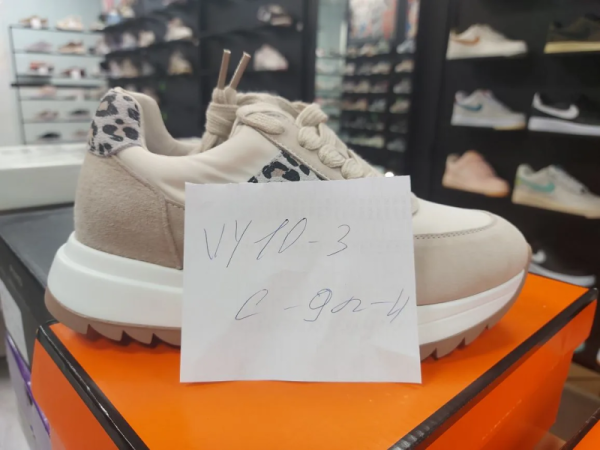 Кроссовки кожаные "Beige" (Y10-3)