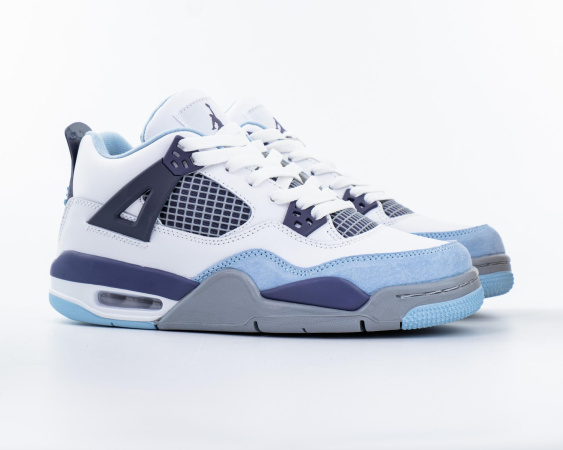 Кроссовки Nike Air Jordan 4 Retro "White/Blue" (W5003-65) [АА]