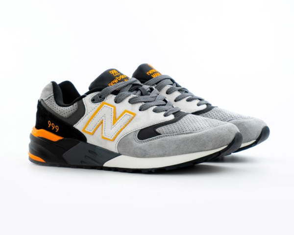 Кроссовки New Balance 999 "Grey/Black/Orange" (482-7) [ВС]