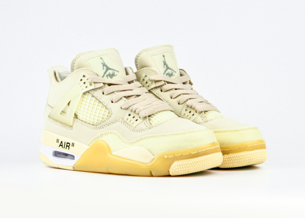 Кроссовки Off-White x Air Jordan 4 "Sail" (5003-22) [СА]