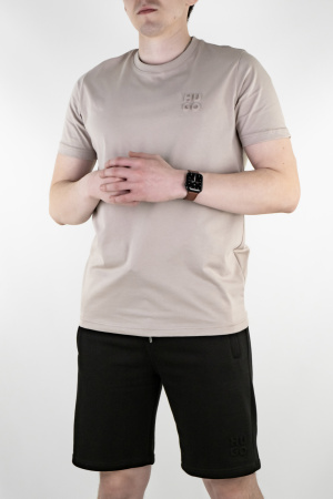 Костюм футболка + шорты Hugo (7002269/7045007) (XXXL, Бежевый/Черный)