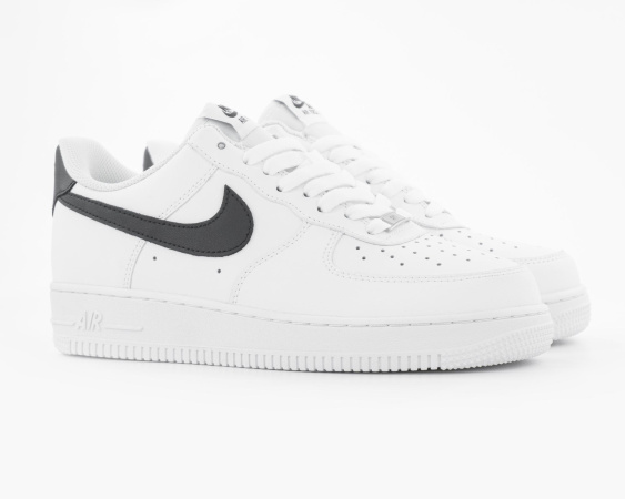 Кроссовки Nike Air Force 1 ’07 White Black Pebbled Leather (М5900-3) [АА]