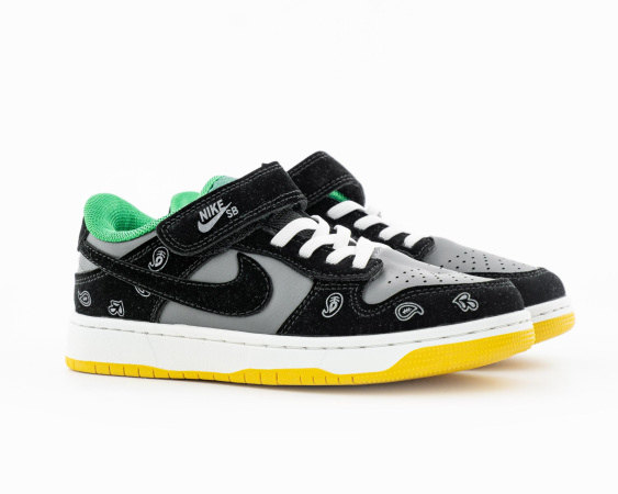 Детские кроссовки Nike SB Dunk Low Pro "Black/DK.Grey" (С530-23)