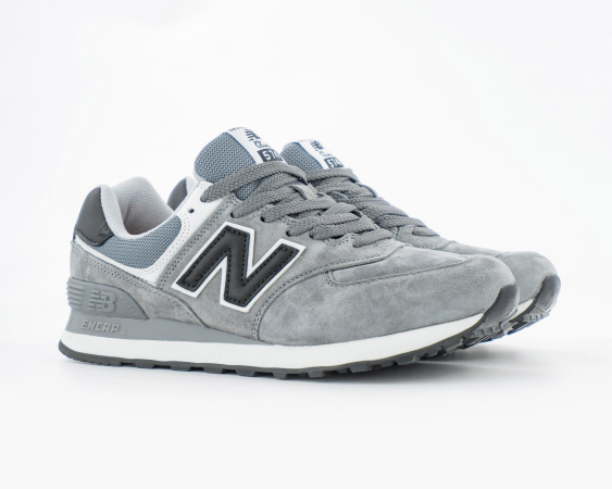 Кроссовки New Balance 574 "Grey/Black" (456-13) [АА]