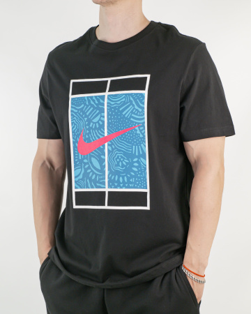 Футболка мужская Nike "The Nike Tee" (принт) (Ts-N-2053) (S, Черный)