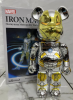 Интерактивные игрушки фигурки Bearbrick (Marvel Iron Man Silver 400% 28см)