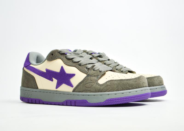 Кроссовки BAPE COURT STA «Mist Grey/Royal Purple» (5800-5) [ВС]