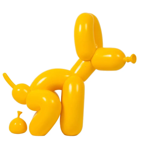 Статуэтка интерьерная Balloon Dog сидячий (Жёлтый)