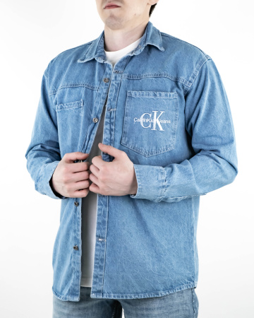 Рубашка джинсовая мужская Calvin Klein (21039474) (XXXL, Голубой)