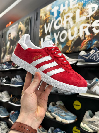 Кроссовки Adidas Gazelle "Collegiate Burgundy White" (045-6)