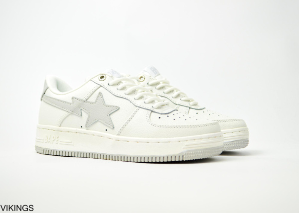 Кроссовки A Bathing Ape Bapesta Low "White/Grey" (5801-2) [СС]