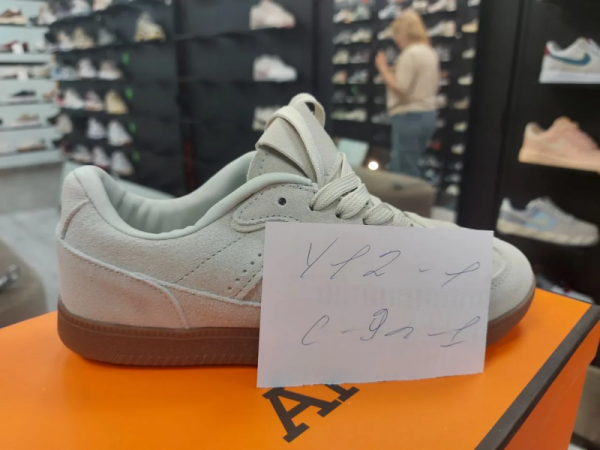 Кроссовки кожаные "Beige" (Y12-1)