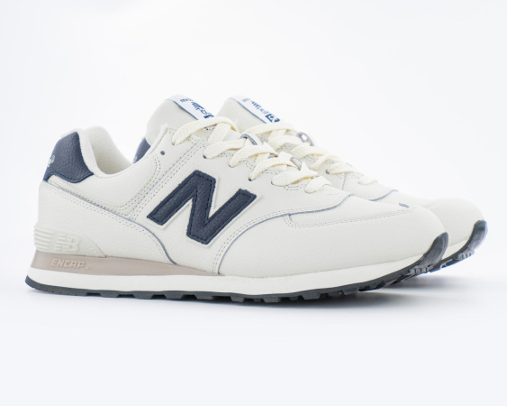 Кроссовки New Balance 574 "White/Black" (845-6) [АВ]