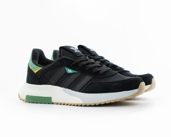 Кроссовки Adidas Originals Retropy F2 "Black/Green" (420-5) [ВС]