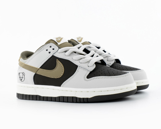 Кроссовки Nike SB Dunk Low "Dk. Brown/White" (001-1)