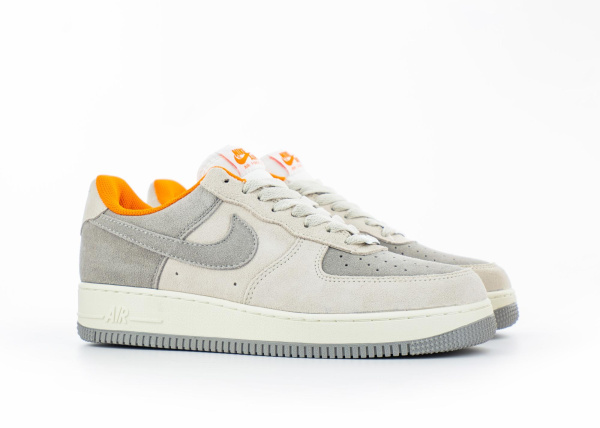 Кроссовки Nike Air Force 1 "Beige/Grey/Orange" (9505-4) [АА]