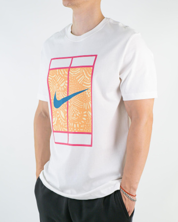 Футболка мужская Nike "The Nike Tee" (принт) (Ts-N-2053) (XL, Белый)